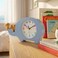 Dinosaur Wall &amp; Table Clock &ndash; Silent Non-Ticking Sweep Movement &ndash; 3D Dino Character Design for Kids &amp; Nursery &ndash; Standing or Hanging Decorative Clock-Blue