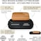 Obje Plastik Woods Sliding Cutting Board with Holder, 40.5x25cm Natural Beechwood Chopping Board, BPA-Free Plastic Tray for Food &amp; Waste Collection, Kitchen Prep Station &ndash; Made in Turkey - Black