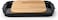 Obje Plastik Woods Sliding Cutting Board with Holder, 40.5x25cm Natural Beechwood Chopping Board, BPA-Free Plastic Tray for Food &amp; Waste Collection, Kitchen Prep Station &ndash; Made in Turkey - Black