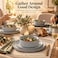 Cuisine Art BAV 12-Piece Stoneware Dinner Set, Ash Grey Tableware Set with 4 Dinner Plates, 4 Side Plates &amp; 4 Bowls, Elegant Everyday Dining Set