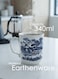 Claytan Earthenware Classic Blue Windmill Pattern Mug, 340ml, White (Set of 4)   Premium Coffee &amp; Tea Mugs   Vintage Blue Drinkware for Home, Office, Caf&eacute; &amp; Gifting