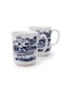 Claytan Earthenware Classic Blue Windmill Pattern Mug, 340ml, White (Set of 4)   Premium Coffee &amp; Tea Mugs   Vintage Blue Drinkware for Home, Office, Caf&eacute; &amp; Gifting