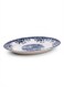 Claytan Earthenware Classic Blue Windmill &amp; Floral Pattern Oval Platter, 14 Inch, White (Set of 4)   Premium Serving Platters for Main Course, Appetizers, BBQ, Seafood &amp; Desserts   Vintage Tableware