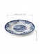 Claytan Earthenware Classic Blue Windmill &amp; Floral Pattern Salad Plate, 8.1 Inch, White (Set of 4)   Premium Dessert, Appetizer &amp; Side Plate   Vintage Tableware for Home, Office, Caf&eacute; &amp; Gifting