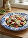 Claytan Earthenware Classic Blue Windmill &amp; Floral Pattern Salad Plate, 8.1 Inch, White (Set of 6)   Premium Dessert, Appetizer &amp; Side Plate   Vintage Tableware for Home, Office, Caf&eacute; &amp; Gifting