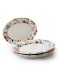 Claytan Earthenware Jasper Oval Platter Floral Pattern, 14 Inch, White (Set of 4)   Premium Serving Platters for Main Course, Appetizers, BBQ, Seafood &amp; Desserts   Elegant Tableware for Home &amp; Gifting