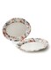 Claytan Earthenware Jasper Oval Platter Floral Pattern, 14 Inch, White (Set of 6)   Premium Serving Platters for Main Course, Appetizers, BBQ, Seafood &amp; Desserts   Elegant Tableware for Home &amp; Gifting
