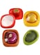4Pcs Vegetable and Fruit Storage Containers, Kitchen fresh stretch Pod, Refrigerator Vegetable Fresh Stretch Storage Pod, Reusable Lemon Tomato and Onion Keeper/Saver/Holder