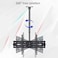Homey Tech IBX-CE944(2M) Telescopic Full Motion TV Ceiling Mount &acirc;&euro;&ldquo; Fits 40-70 Inch TVs, 50kg Load Capacity, Adjustable Tilt &amp; Swivel, Black Finish