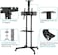 Homey Tech IBX-1500 Mobile/Rolling TV Cart &acirc;&euro;&ldquo; Tilt +15&Acirc;&deg; to -15&Acirc;&deg;, Lockable Wheels, Fits 32-65 Inch TVs (Max 50kg, VESA 600x400mm), Includes Camera Rack