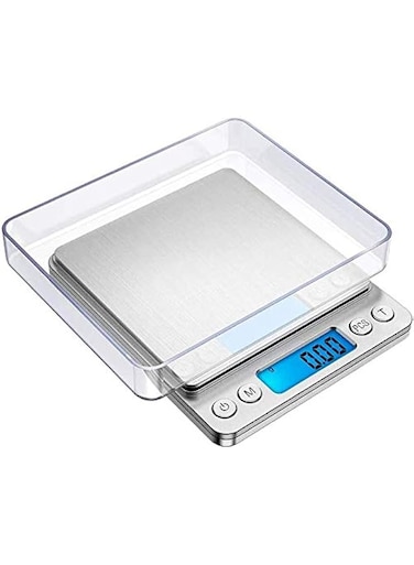 Electronic Digital Kitchen Scale Pocket Scale, High Precision Jewelry Scale with 2 Trays, 6 Units Conversion, Mini Portable Scale for Food Jewelry(Size: 500g/0.01g)