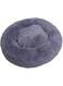 Cat bed, Washable Donut Cat and Dog Bed, Soft Plush Pet Cushion，Waterproof Bottom - Fluffy Dog and Cat Calming &amp; Self-Warming Bed for Sleep Improvement (Dark Gray)