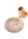 CQLXZ Luxury Soft Pet Bed, Long Plush Round Non-Slip Kennel, Washable Donut Orthopedic Pet Dog Bed, for Cats And Small Dogs,Beigebrown,50cm