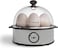 Rapid Egg Cooker: 7 Egg Capacity Electric Egg Cooker for Boiled Eggs, Poached Eggs, Scrambled Eggs, or Omelettes with Auto Shut Off Feature - Silver
