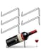 Akamino 6PCS Wine Bottle Rack, Single Wine Holder Stand for Tabletop Display, Simple Style Steel Wire Rack Modern Black Metal Wine Organizer for Home Bar &amp; Kitchen