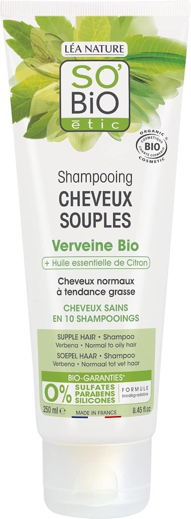 So'Bio &Eacute;tic So Bio Shampoo For Balancing Oily Hair &amp; Scalp, Infused With Verbena And Vervain, For Normal To Oily Hair, 250ml