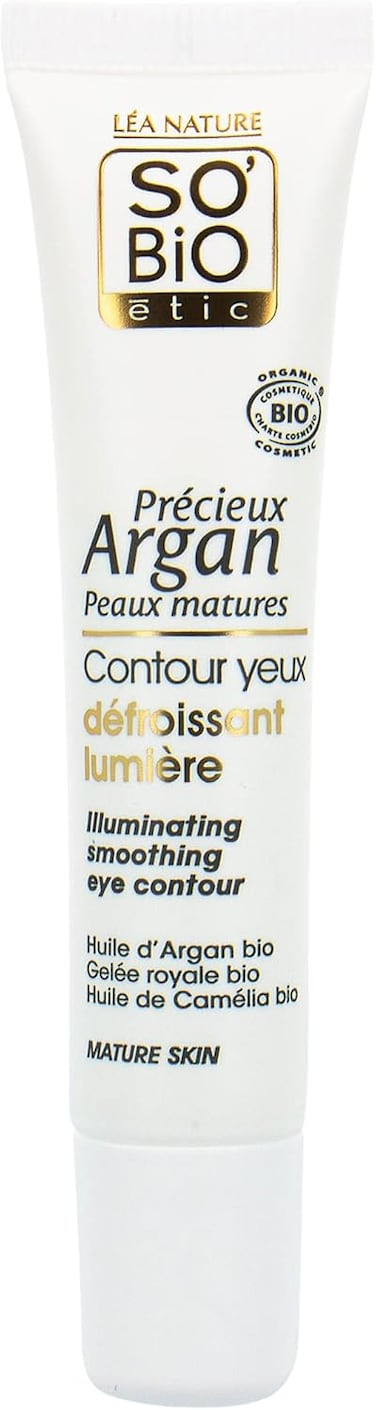 سو بيو ايتيك كريم ارجان كوزموس العضوي لتفتيح وتنعيم محيط العين من سو بيو بيو، 15 مل، خالي من البارابين، خالي من السيليكون، بشرة ناضجة