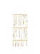 Dahey Hanging Jewelry Organizer Macrame Necklace Holder with 30 Hooks Wall Mounted Jewelry Hanger Over Door Necklace Rack with Tassel for Necklace Bracelet Earring Headband Bow Organizer