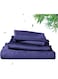 Home 4 Piece 100% Rayon Derived from Bamboo Cooling Queen Size Bedding Sheet Set, Luxury Silky Soft Breathable for Hot Sleeper, Includes 1 Fitted Sheet (150cm x 200cm) with 40 cm deep pocket,1 Flat Sheet (230cm x 260cm) and 2 Standard Pillowcases (50cm x 75cm), Blue