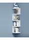 Corner Shelf 5-Tier Floating Wall Shelf with Zigzag Design, Bookshelf Floating Corner Shelf (White)