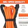 Kinetic Recovery Rope Offroad, 36000 Lbs 25mm*9m (1in x 30ft with Soft Shackle) Heavy Duty 35% Elasticity Towing Rope, Offroad Accessories for Jeep Car Truck ATV UTV SUV (Orange)