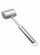 Stainless Steel Meat Tenderizer Hammer with Wooden Handle for Tenderizing and Flattening Meat Easily and Effectively