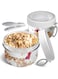 U-HOOME Overnight Oats Containers with Spoons,20oz Portable Yogurt Jars,Leak-proof Oatmeal Container To Go,Snack Prep Containers Dessert Cups for Milk, Fruit, Cereal and Salad Storage (White-2pcs)