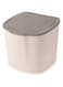 SnipsLock Kitchen Trash Cans, White/Grey, 3 Lt