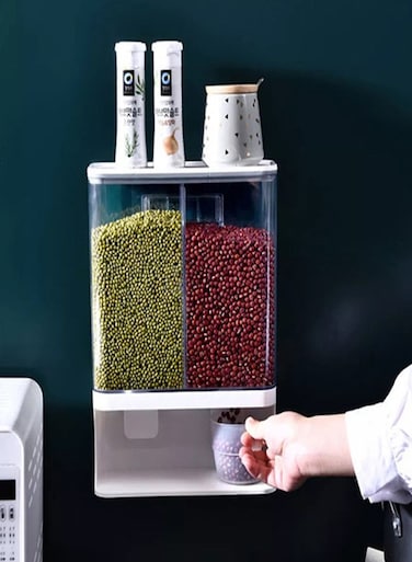 Wall Mounted Plastic Storage Box Transparent 24.5x9.5x31cm