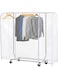Ruibo Clear Clothes Rail Cover with 2 Durable Zippers, Waterproof Dustproof Clothes Rail Cover Small 47.2 x 20 x 60 inches