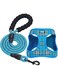 Dog Harness Step-in Breathable Puppy Cat Dog Vest Harnesses for Small Medium Dogs (Checkered blue, XS)