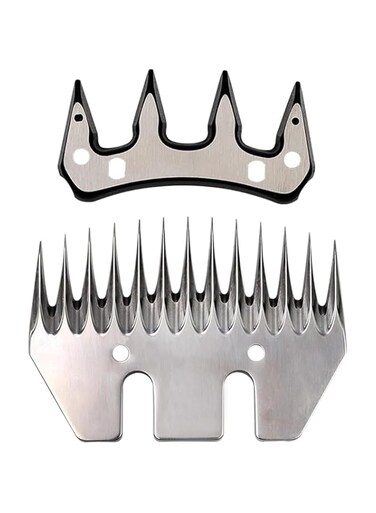 THE WHITE SHOP 13 Teeth Straight Replacement Blades for Sheep Shears, Professional Stainless Steel Sheep Shearing Clipper Blades for Sheep Alpacas Goats