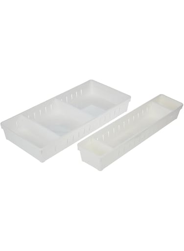 Keyway 708588 Basket with Separator, White