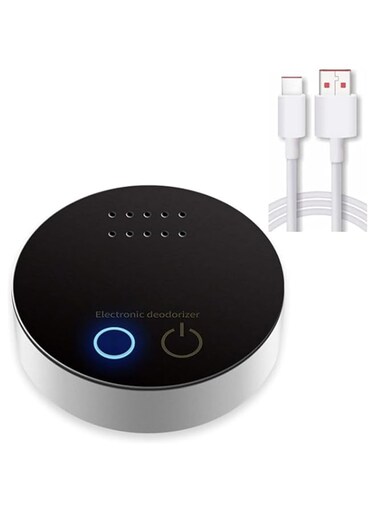 Mini Portable Air Purifier &amp; Refrigerator Deodorizer &ndash; Rechargeable USB Cleaner &ndash; Eliminates 99.97% of Dust, Odors &amp; Allergens &ndash; Ideal for Cars, Office, School, Fridge, Shoe Cabinet &amp; Toilet