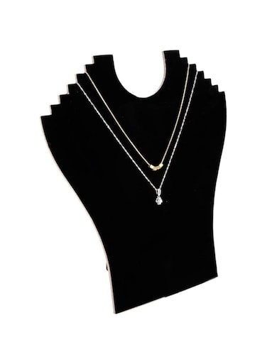 NALACAL Necklace Display Stand, Flannel Pendant Necklace Jewelry Display Organizer Stand Jewelry Easel Hanging Pendant Holder with 6 Notches for Chains, Bracelets,