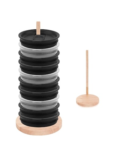 KASTWAVE 2 Pack Detachable Tumbler Lid Organizer Stand: Space-Saving Vertical Storage Rack for YETI Lids and More, Holds Up to 12 Lids