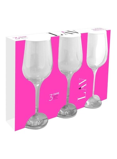 3-Piece Fame Goblet Set Clear