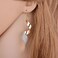 Frosted Long Twisted Hoop 3D Earrings(Silver)
