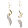 Frosted Long Twisted Hoop 3D Earrings(Silver)