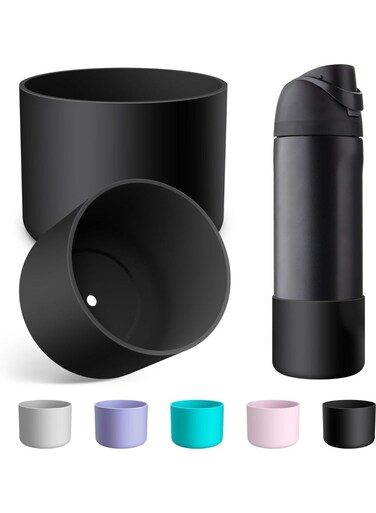 2-Pack Silicone Bottle Boot Protector   Anti-Slip, Shock-Absorbing Sleeve for 24oz, 32oz &amp; 40oz Stainless Steel Water Bottles