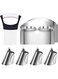 MAKINGTEC Onion Holder Slicer, 6PCS Finger Guard Set for Cutting, Stainless Steel Finger Protector, Thumb Guard Peelers for Onion Nuts Kitchen Tool Avoid Hurting When Slicing and Chopping
