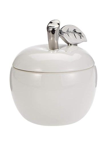 Harmony Ceramic 7 Inch Apple Pot - White
