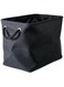DII Collapsible Variegated Polyester Storage Bin, Medium, Black