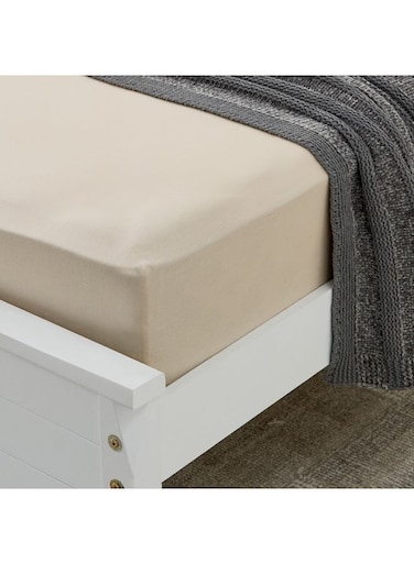 Box Essential Solid Cotton King Fitted Sheet 180 x 210 x 36 cm