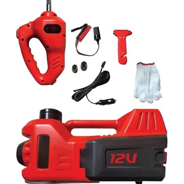 12V Electric Car Jack Set 5 Ton Capacity Portable Vehicle Lift Kit with LED Light