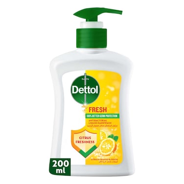Dettol Fresh Liquid Handwash Pump, Citrus &amp; Orange Blossom Scent, 200ml