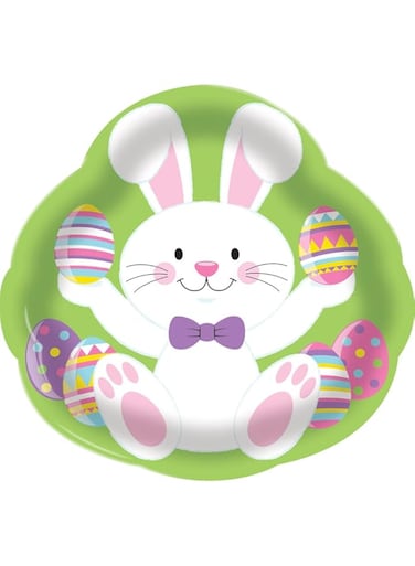Creative Converting Easter&amp;Spring Clip Strip Deco Plastic Tray Bunny