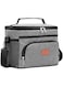 Reusable Grey Insulated Cooler Bag for Office, School, Picnic, Beach