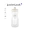 LocknLock 1.2L Easy Grip Water Bottle - White, Transparent with Detachable Lid for Fridge and Tabletop Use