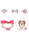 MAKINGTEC Dog Collar and Puppy Hair Accessories, 4 Pack Pearl Pet Necklace for Small Dogs Girl Barrette Crystal Rhinestone Cat Grooming Products